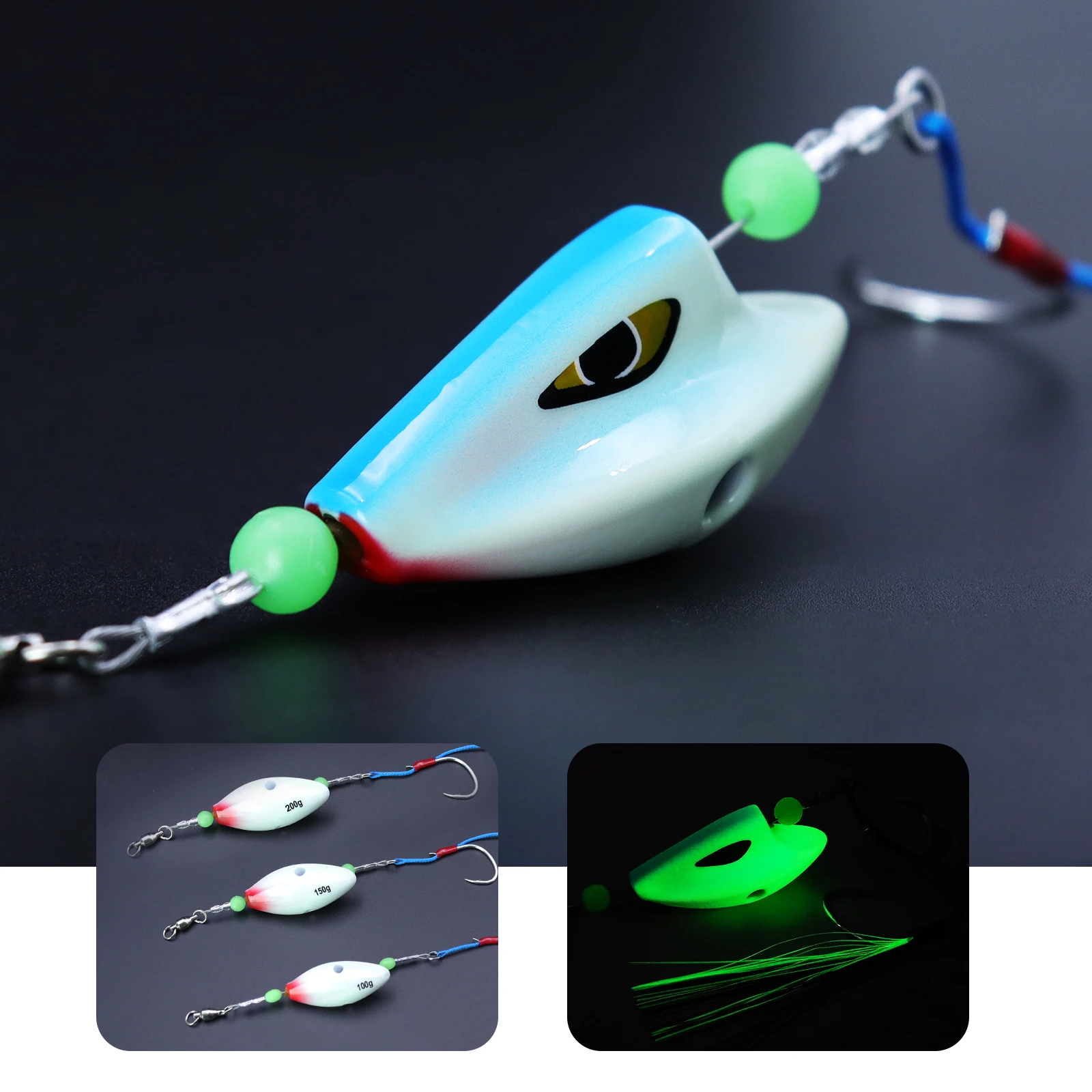 Anzuelo jig head con señuelo JIG en acción