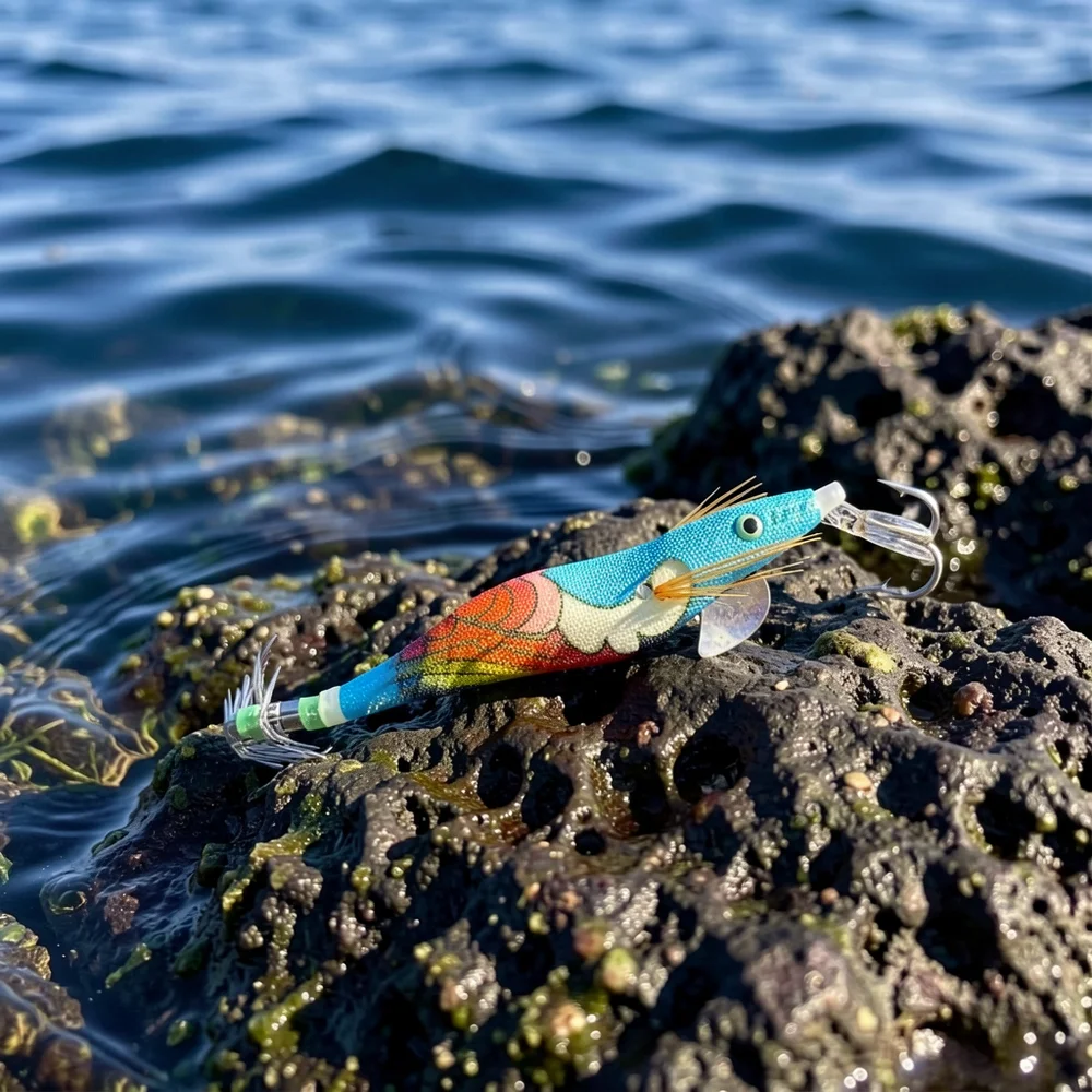 Señuelo Egi Squid Jig luminoso para calamar – forma de gamba - imagen 3