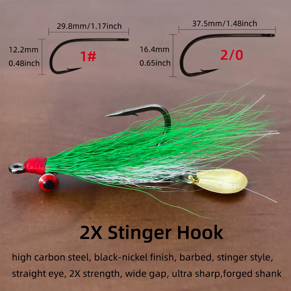Clouser Minnow Moscas artificiales para pesca en agua salada y dulce - imagen 3