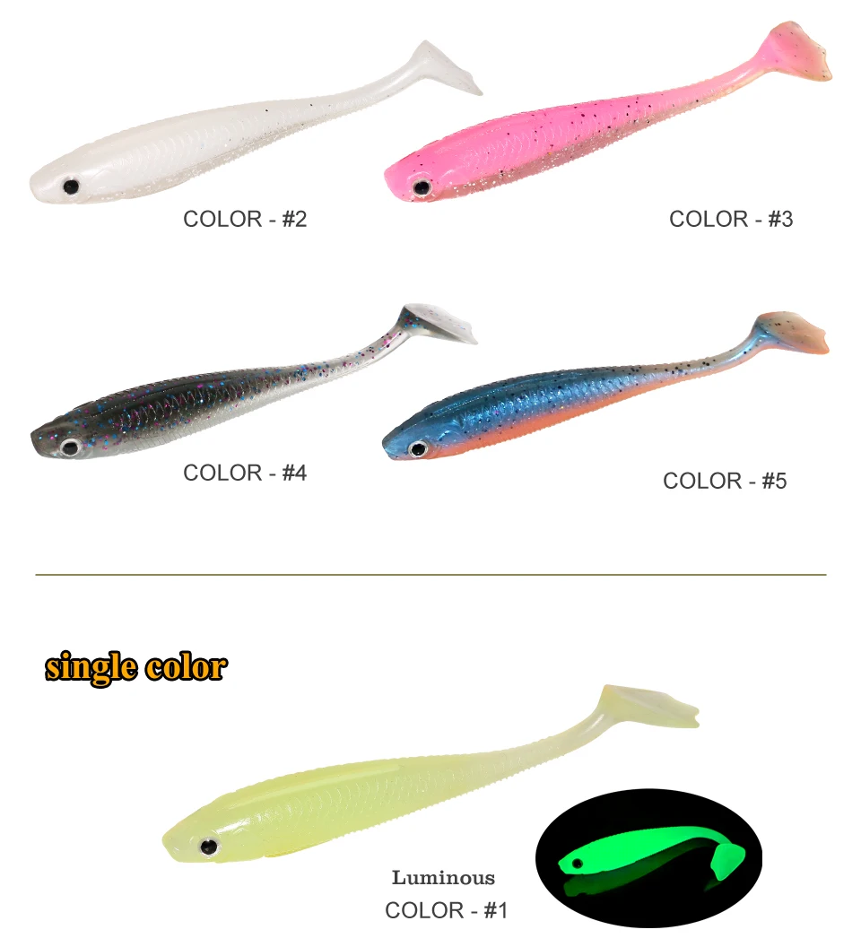 Señuelos de silicona para pesca marina