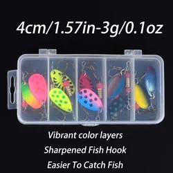 Spinner metálico Parker – Señuelo giratorio con anzuelo para pesca