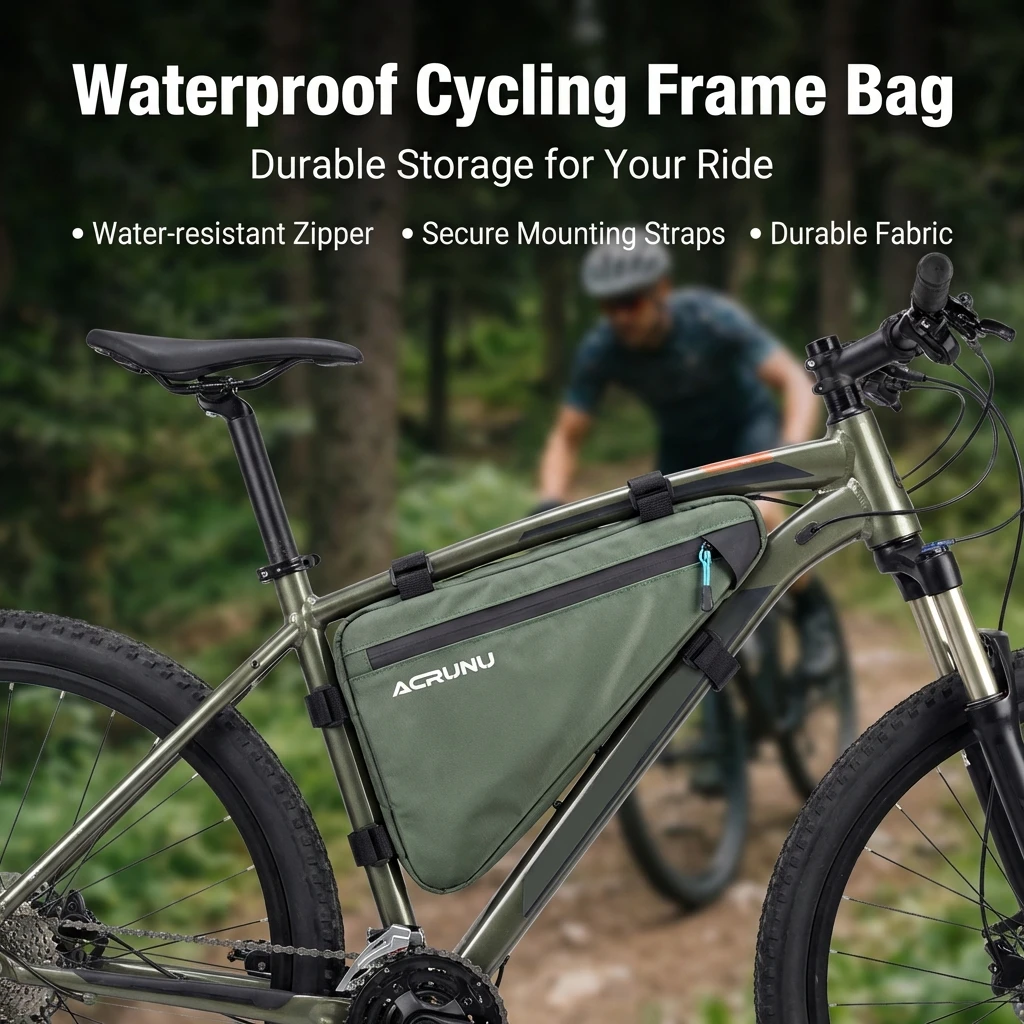 Bolsa triangular para bicicleta montada en el cuadro