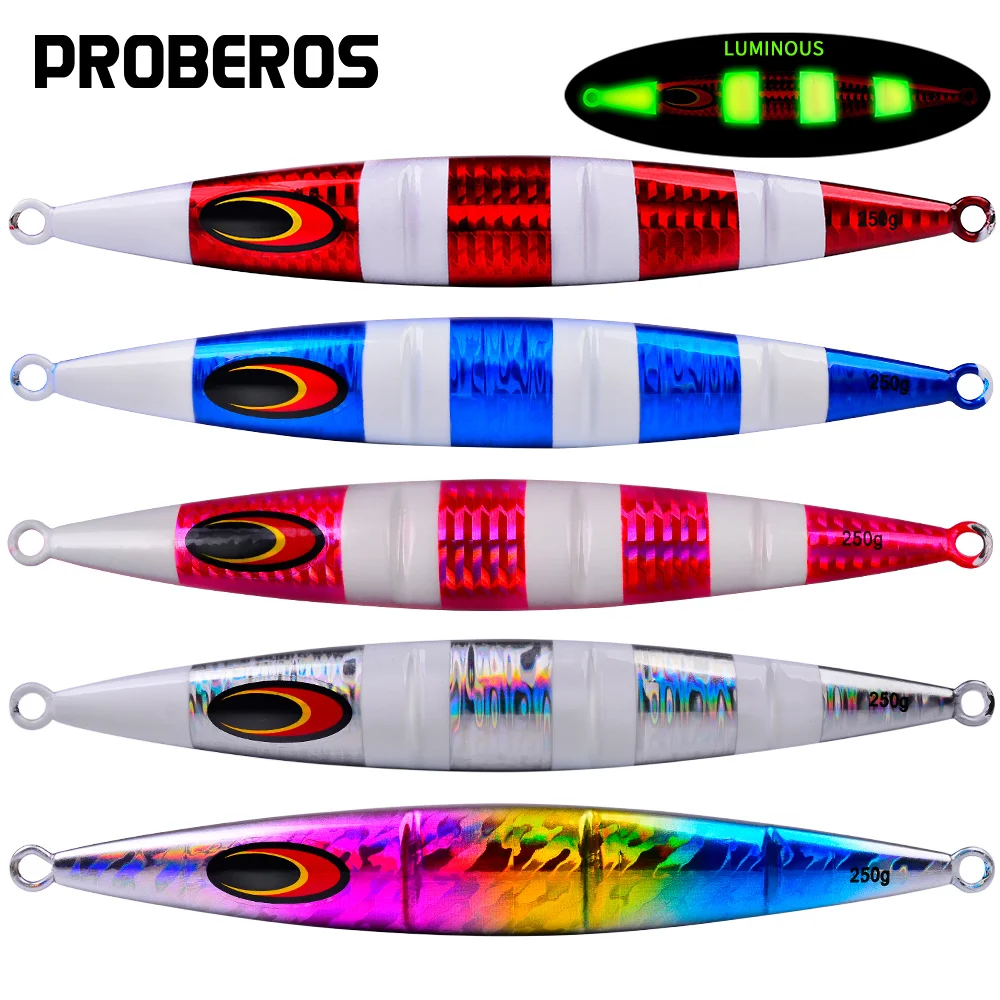 PROBEROS Señuelo de curricán de hundimiento rápido de metal luminoso - imagen 5