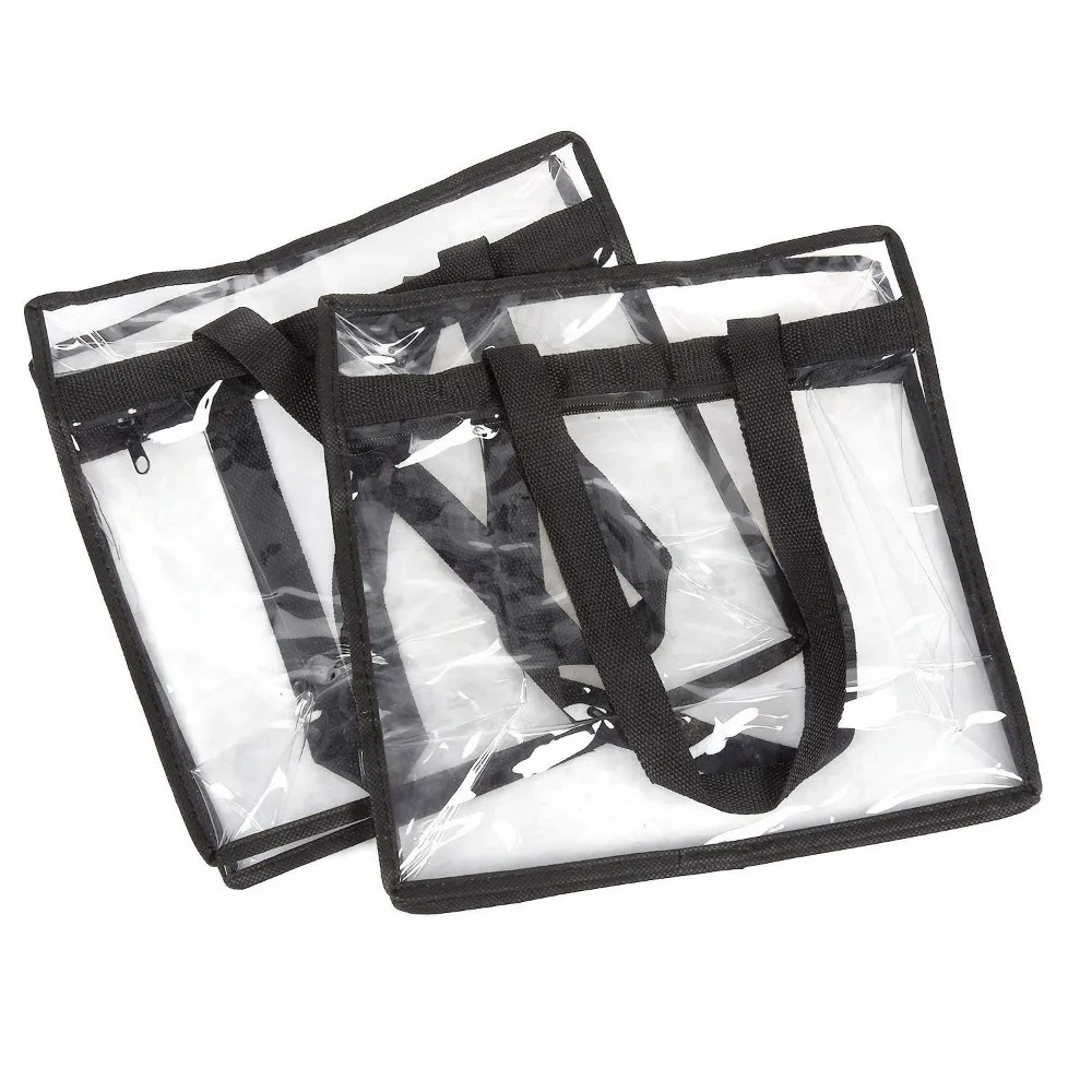 Vista del bolso transparente