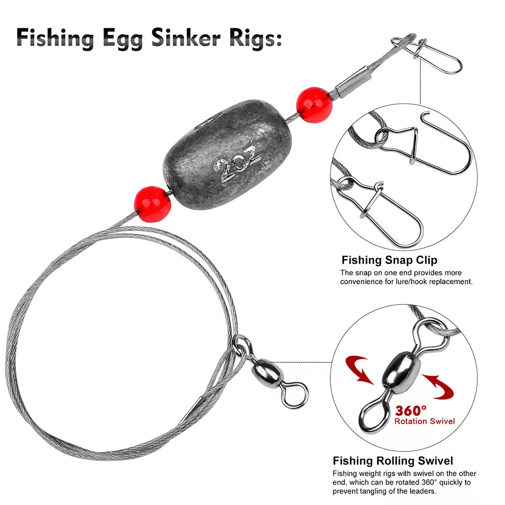 Emerillons de cobre y acero – Tapones para huevos de pesca - imagen 5