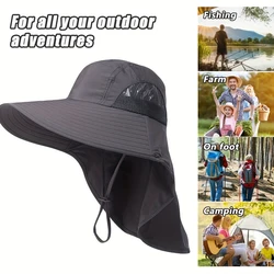 Sombrero de Pesca UV de ala ancha para exterior ligero unisex