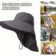 Sombrero de Pesca UV de ala ancha para exterior ligero unisex