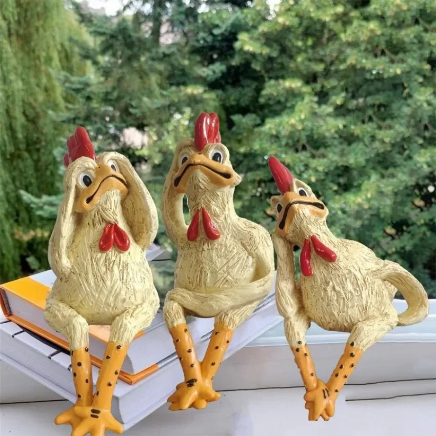 Gallina tipo A con ambas manos tocando la cabeza