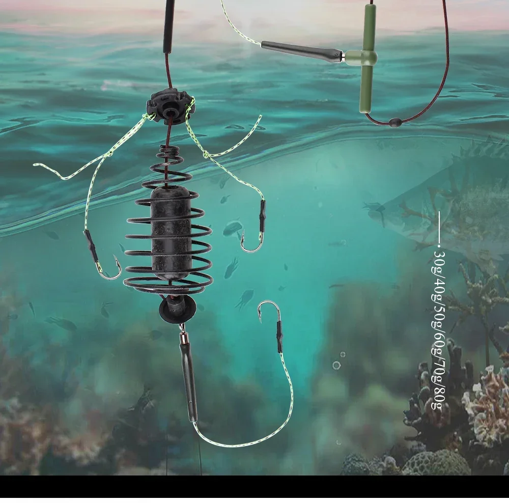 Detalle del anzuelo de acero rico en carbono