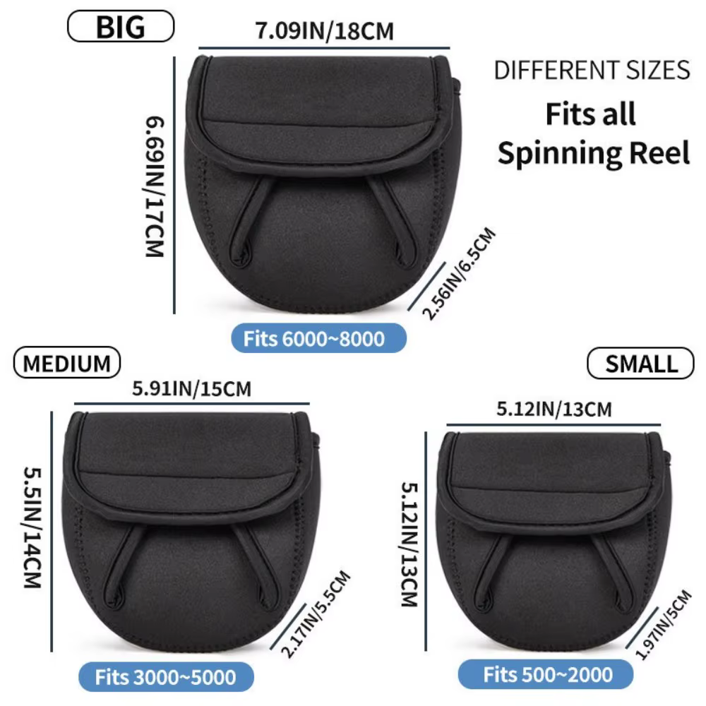 Funda Neopreno Impermeable para Carrete de Pesca Giratoria - imagen 4