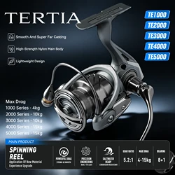 Kingdom TERTIA – Carrete de spinning con freno de 15 kg