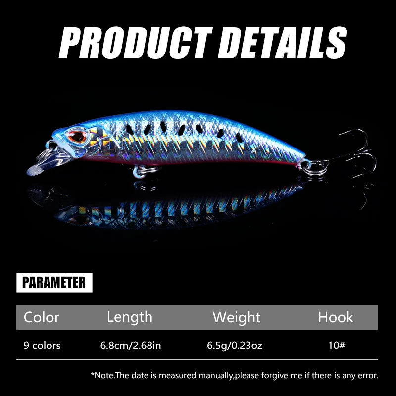 Señuelo Minnow colores vivos
