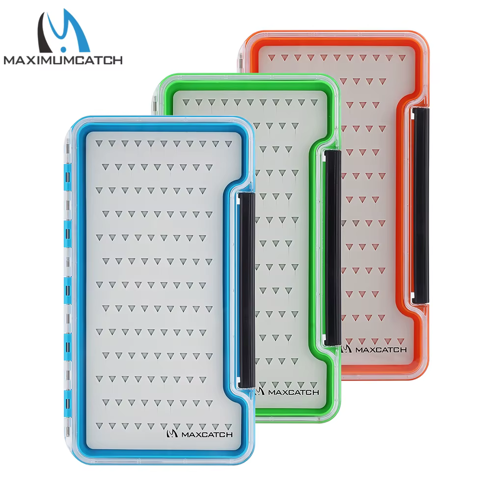 MAXCATCH Super Slim Caja de Moscas Impermeable para Secas y Ninfas