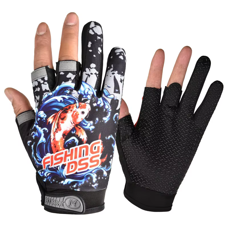 Guantes de pesca antideslizantes tres dedos protección universal - imagen 2