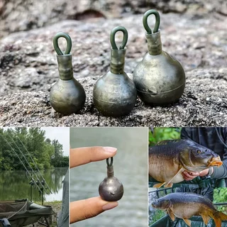 Plomos YOTO en uso durante una jornada de pesca de carpa