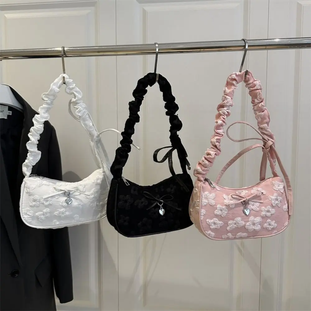 Bolso de hombro multicolor con lazo floral, gran capacidad - imagen 2