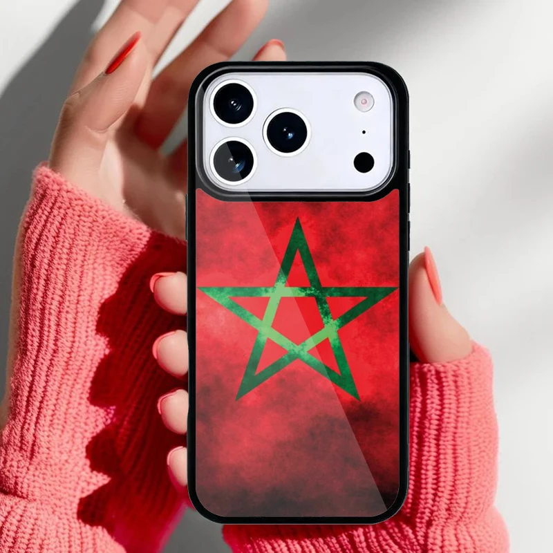 Funda protectora con diseño de la bandera de Marruecos