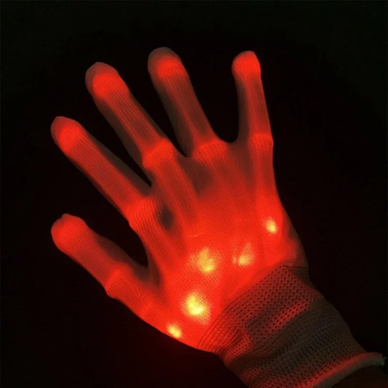 Guantes LED luminosos con calaveras para Halloween - imagen 4