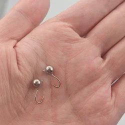 Cabezas Jig de tungsteno redondas para pesca con mosca