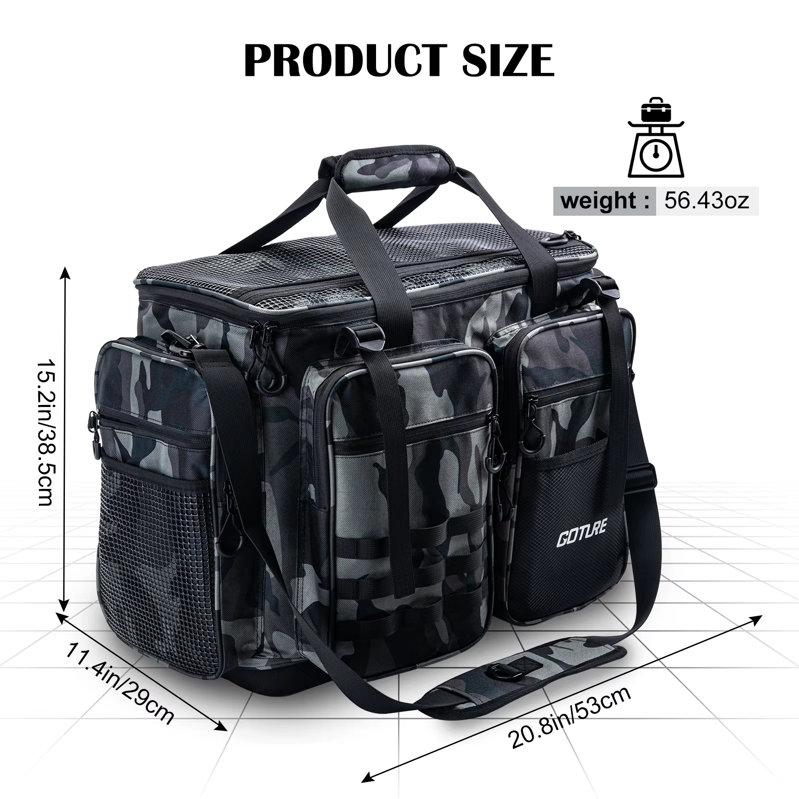 Bolsa de Pesca Impermeable Oxford – Gran Capacidad