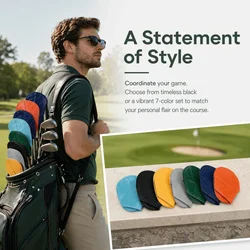 Fundas antideslizantes de cuero PU para hierros de golf cosidas