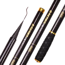 Caña telescópica de carbono Bakawa – Modelo 1.8‑5.4 m para agua dulce y salada