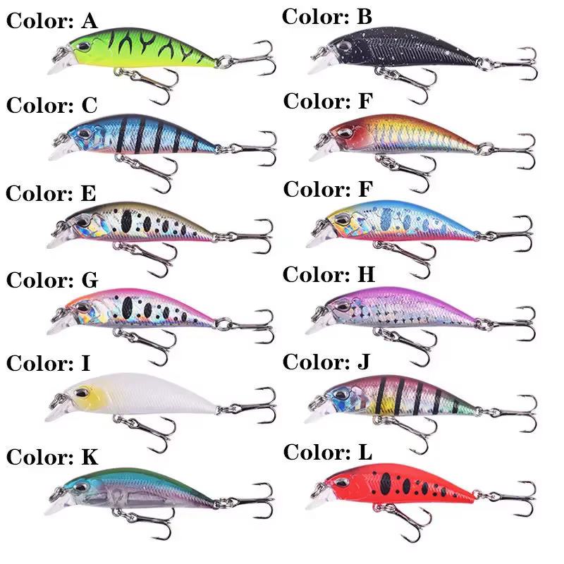 Crankbait Minnow para Lucio - Cebo duro de plastico 5,5 cm - imagen 5