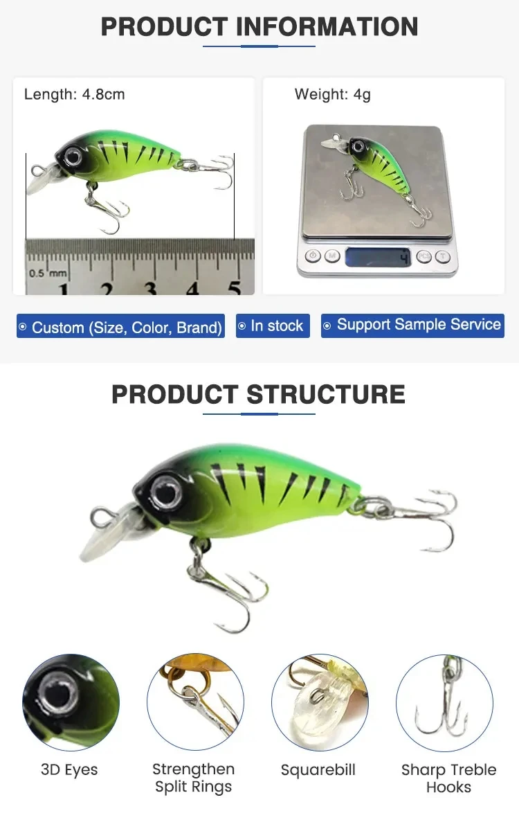 Detalle del sonajero y los anzuelos del crankbait Burle