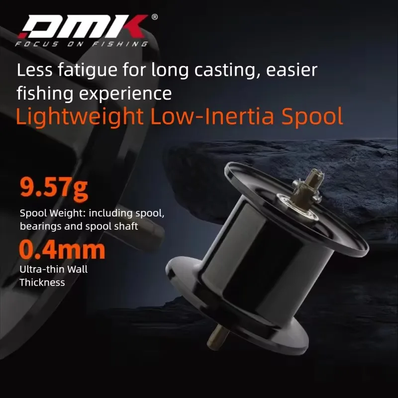 Carrete baitcast DMK Yannic con freno magnético y fibra de carbono - imagen 3