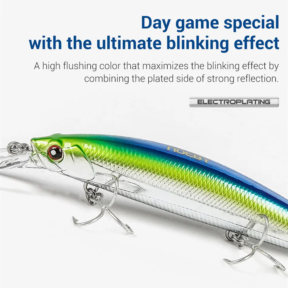 Noeby Wobbler minnow hundible – señuelo para lucio y lubina - imagen 2