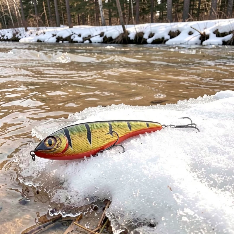 Jerkbait para lucios de agua dulce, señuelo duro con anzuelos afilados - imagen 4