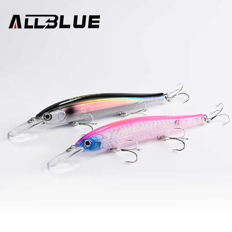 Allblue 3D Jerkbait Deep Wobbler 110 mm hundimiento lento - imagen 3