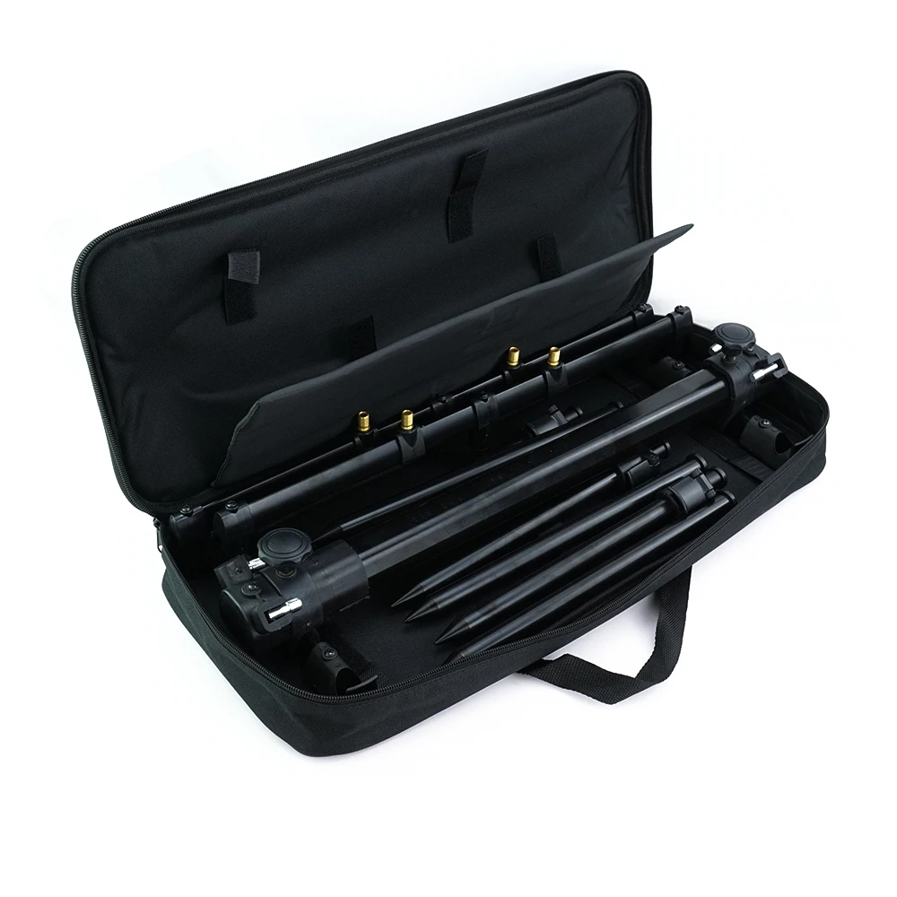Soporte de pesca Hirisí ajustable con trípode aluminio y Buzz Bar - imagen 3