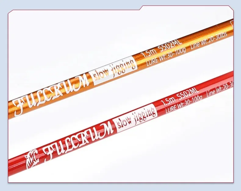 Fishingfans caña de jigging carbono 1,5 m 30‑100 g luz lenta