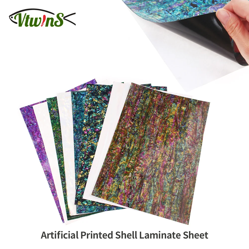 Hoja laminada adhesiva con estampado de concha de abulón