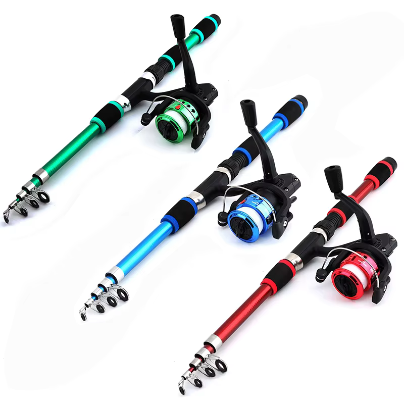 Kit completo caña telescópica con carrete para pesca de viaje - imagen 4