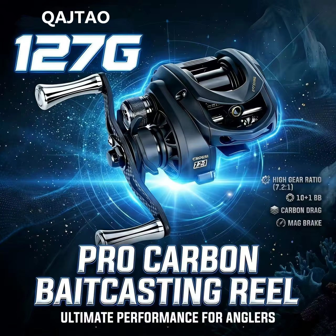 Carrete Luya 5ª Gen Ultraligero con Freno Magnético Fibra de Carbono
