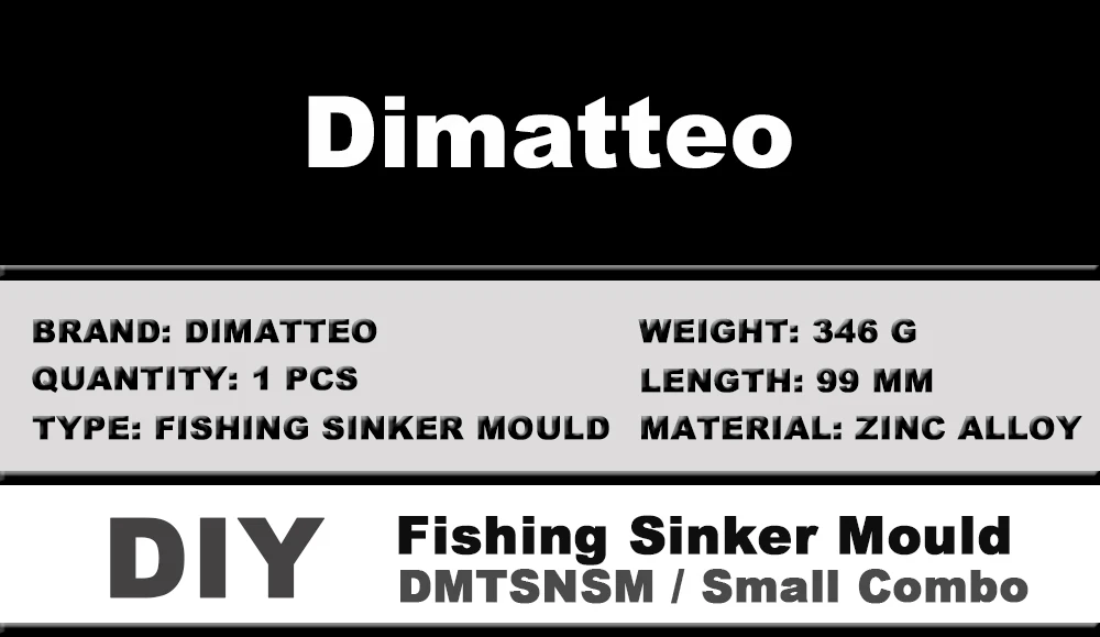 Molde Dimatteo para plomos de pargo con 5 cavidades