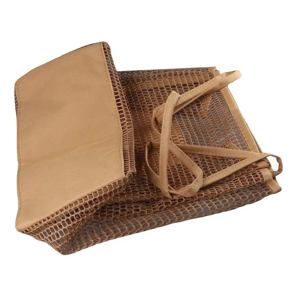 Bolso Tote Caqui de gran capacidad con bolsillos de malla