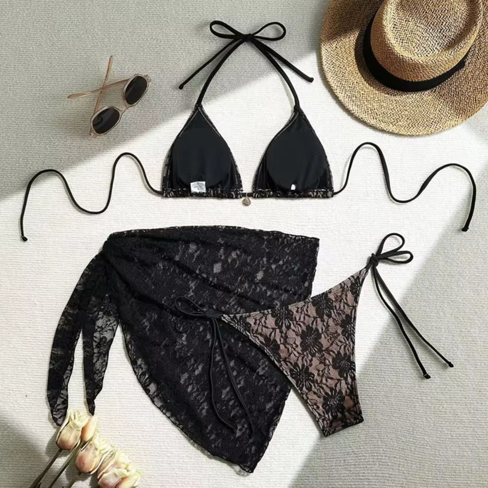 Conjunto bikini encaje brasileño veraniego – traje de baño - imagen 5