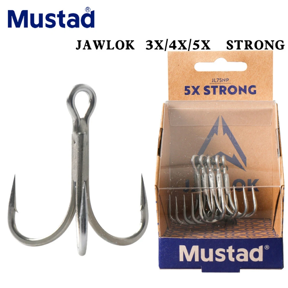Triple anzuelo Mustad UltraPoint 4,3 para mar con tecnología JAW LOK