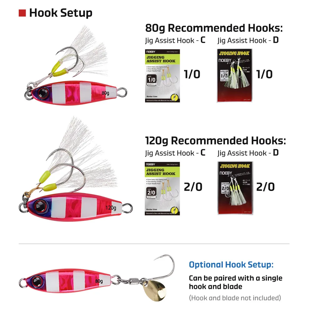 NOEBY Compact Power Jig señuelo para pesca vertical de atún - imagen 5