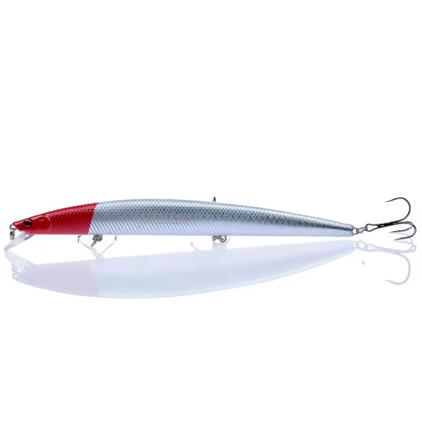 Señuelo Minnow Duro con Anzuelo Triple y Ojos 3D Biónicos - imagen 4