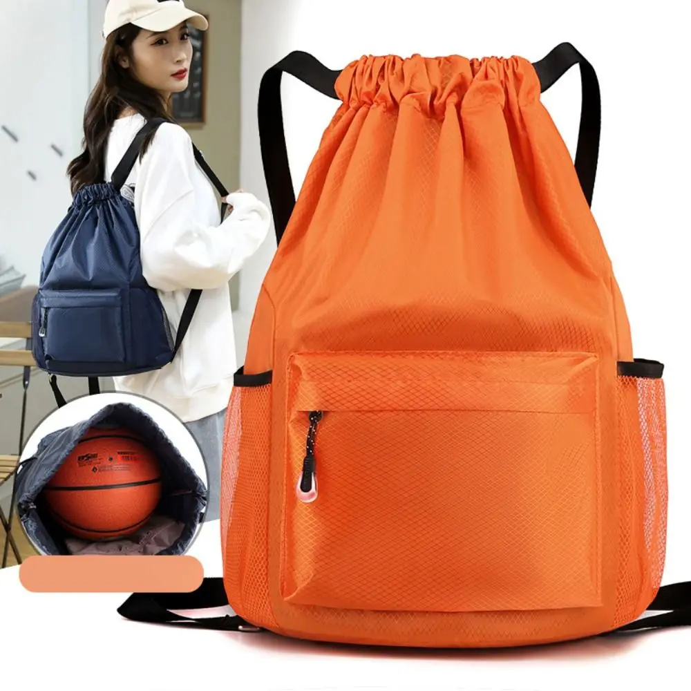 Mochila con cordón de nailon lavable – Gran capacidad unisex - imagen 4