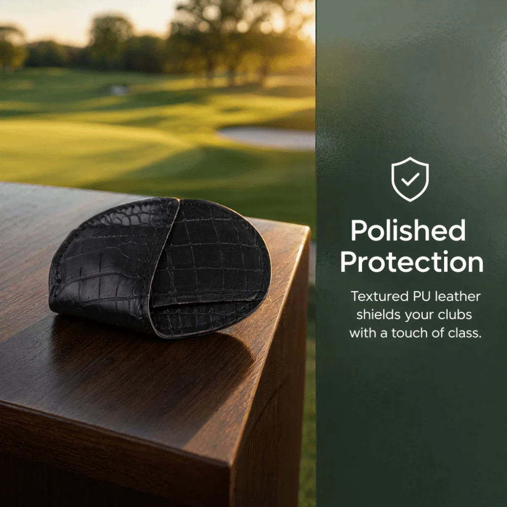 Fundas antideslizantes de cuero PU para hierros de golf cosidas - imagen 2
