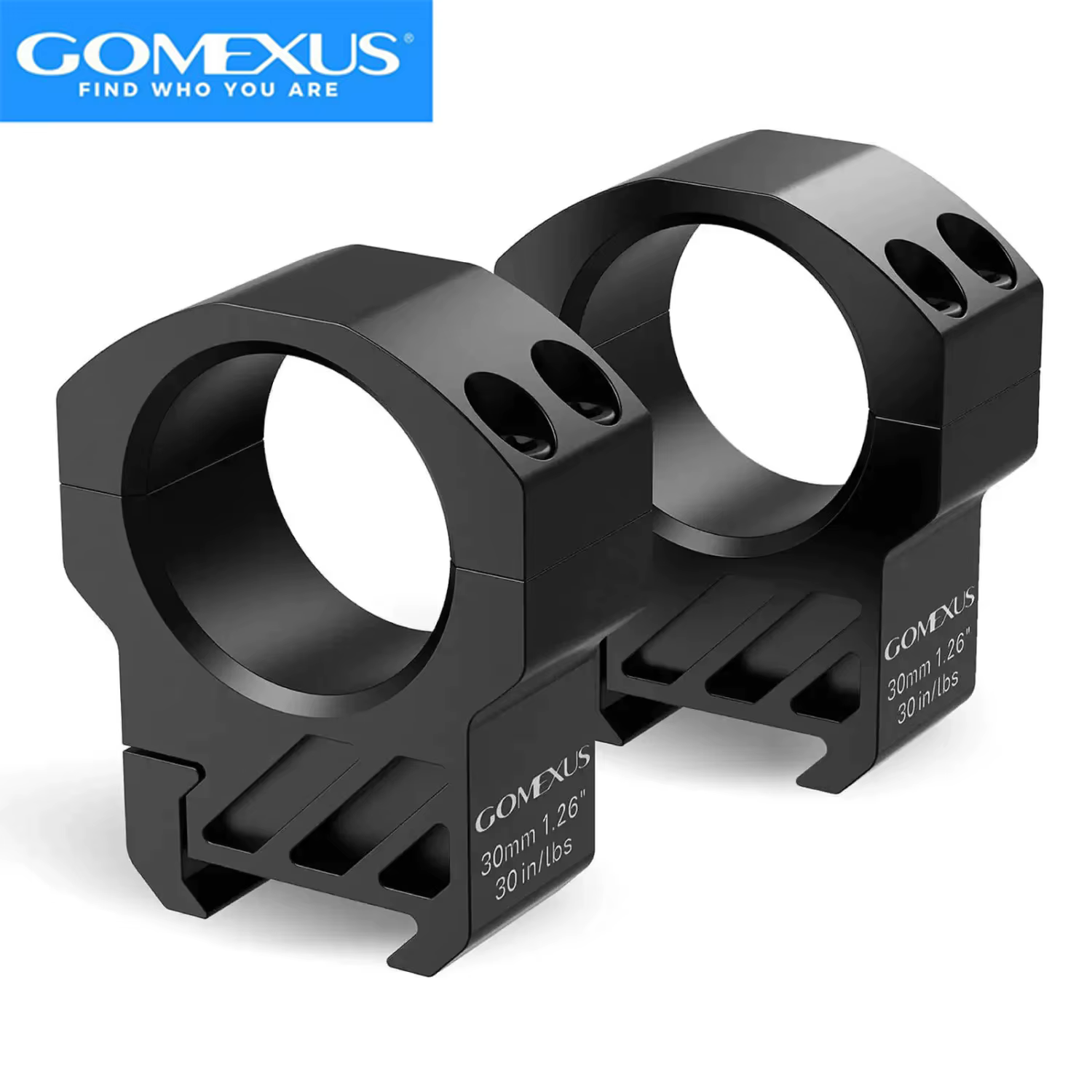 Anillas de montaje Gomexus 30mm para rieles Picatinny y Weaver - imagen 4