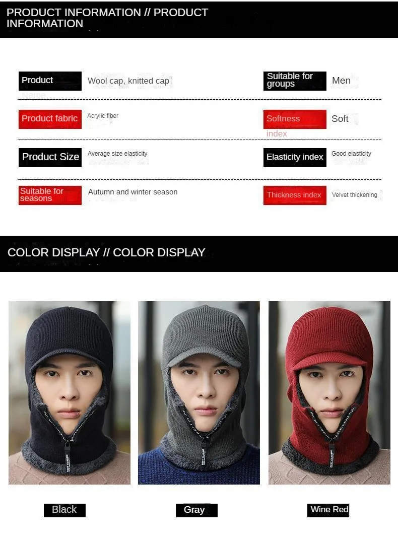 Gorro de lana de felpa para exteriores