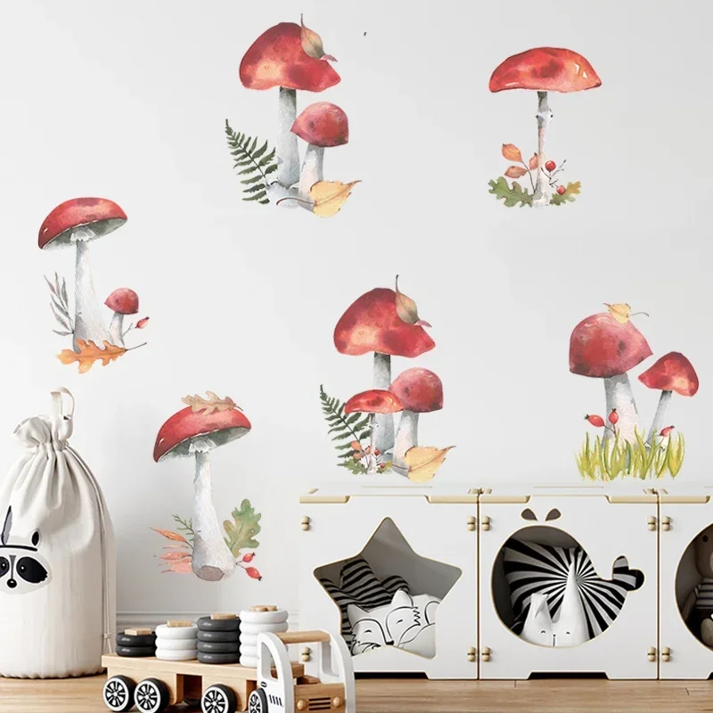 Pegatinas de pared infantiles: bosque de hadas, setas y plantas - imagen 3