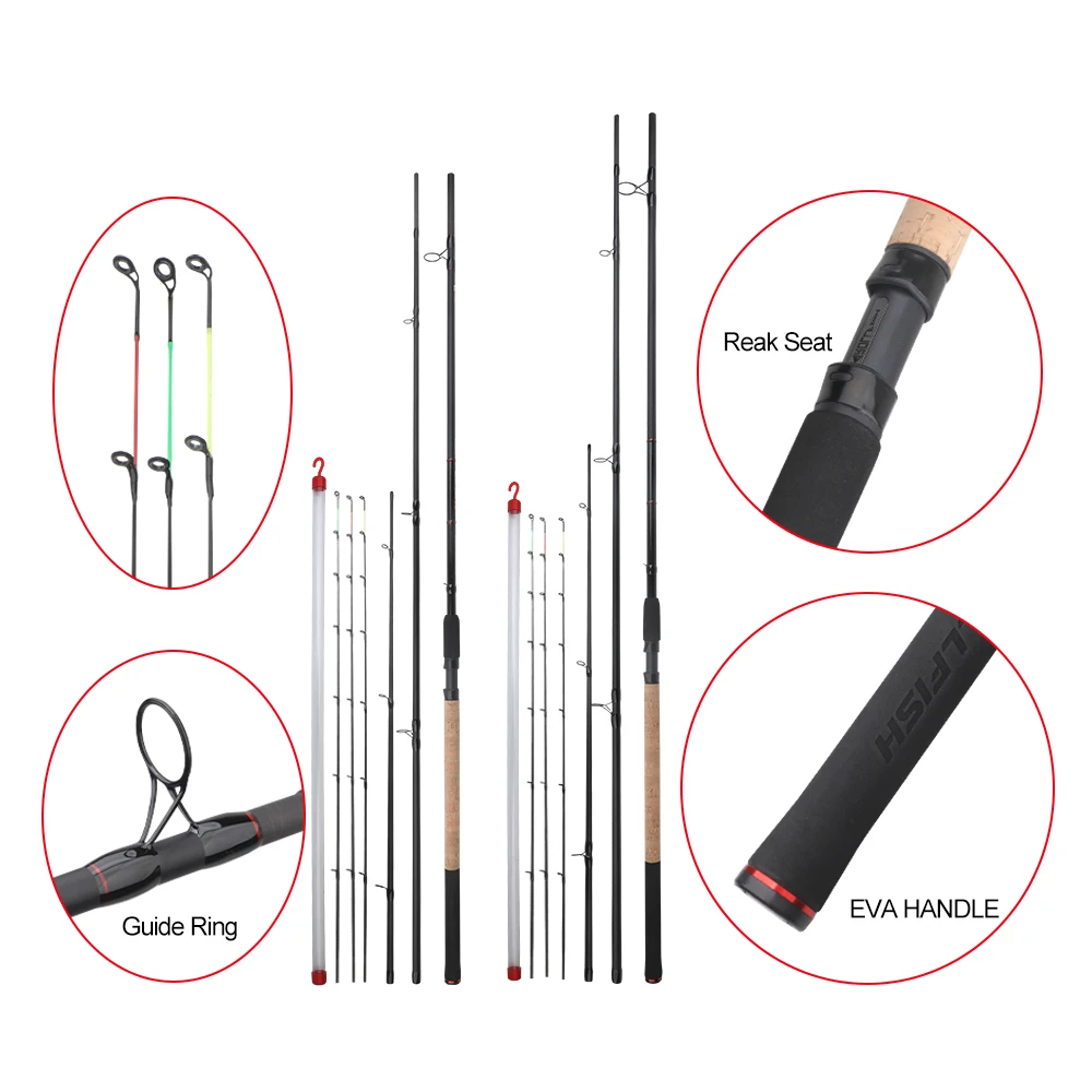 ROLLFISH Caña de feeder carbono para carpa con puntas sólidas - imagen 5