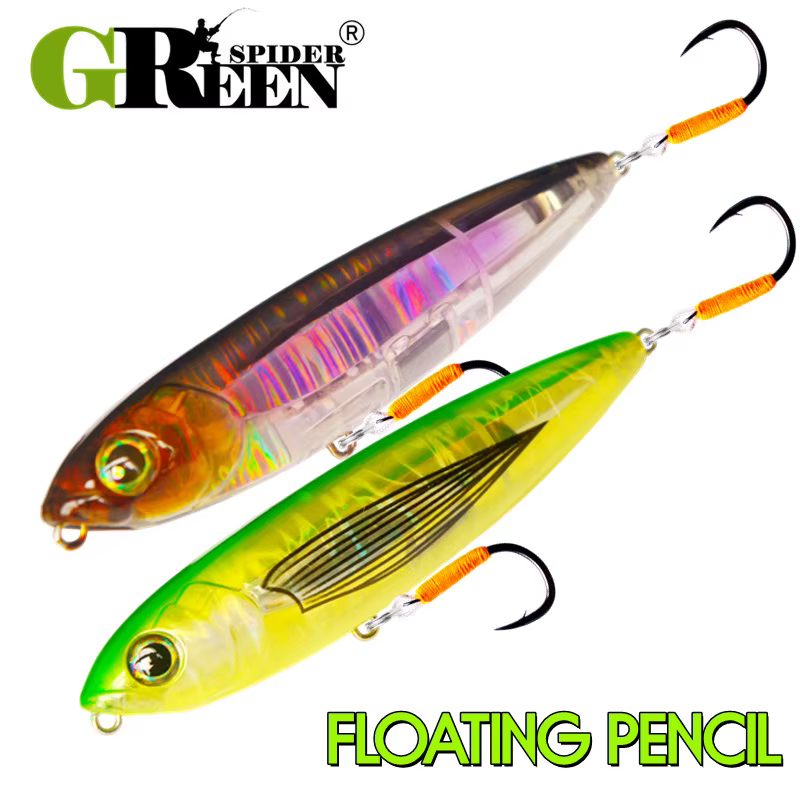GREENSPIDER señuelo lápiz Topwater para lucio y lubina en superficie - imagen 2